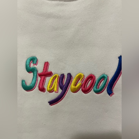 Staycool Y2K Inspired Mock Neck Embroidered Sweatshirt - Picture 3 of 5